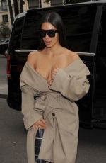 KIM KARDASHIAN Out and About in Paris 10/02/2016