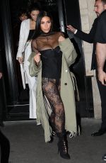 KIM KARDASHIAN Out for Dinner in Paris 10/01/2016