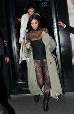 KIM KARDASHIAN Out for Dinner in Paris 10/01/2016