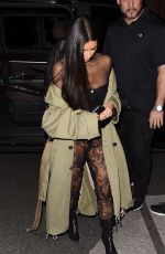 KIM KARDASHIAN Out for Dinner in Paris 10/01/2016