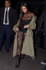 KIM KARDASHIAN Out for Dinner in Paris 10/01/2016