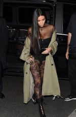 KIM KARDASHIAN Out for Dinner in Paris 10/01/2016