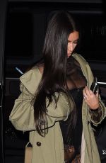 KIM KARDASHIAN Out for Dinner in Paris 10/01/2016