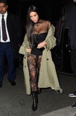 KIM KARDASHIAN Out for Dinner in Paris 10/01/2016