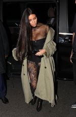 KIM KARDASHIAN Out for Dinner in Paris 10/01/2016