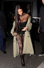 KIM KARDASHIAN Out for Dinner in Paris 10/01/2016