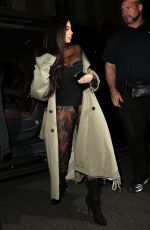 KIM KARDASHIAN Out for Dinner in Paris 10/01/2016