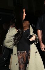 KIM KARDASHIAN Out for Dinner in Paris 10/01/2016