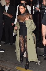 KIM KARDASHIAN Out for Dinner in Paris 10/01/2016
