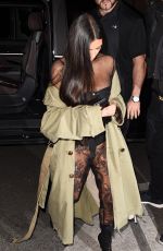 KIM KARDASHIAN Out for Dinner in Paris 10/01/2016