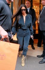 KIM KARDASHIAN Out Shopping in Paris 10/01/2016