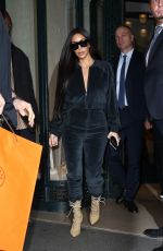 KIM KARDASHIAN Out Shopping in Paris 10/01/2016