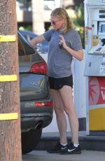 KIRSTEN DUNST at a Gas Station in Los Angeles 09/30/2016