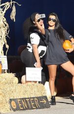 KOURTNEY KARDASHIAN and BLAC CHYNA at a Pumpkin Patch in Calabasas 10/14/2016