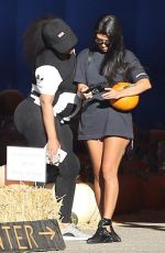 KOURTNEY KARDASHIAN and BLAC CHYNA at a Pumpkin Patch in Calabasas 10/14/2016