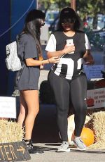 KOURTNEY KARDASHIAN and BLAC CHYNA at a Pumpkin Patch in Calabasas 10/14/2016