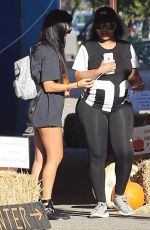 KOURTNEY KARDASHIAN and BLAC CHYNA at a Pumpkin Patch in Calabasas 10/14/2016