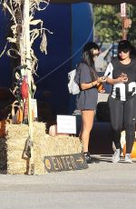 KOURTNEY KARDASHIAN and BLAC CHYNA at a Pumpkin Patch in Calabasas 10/14/2016