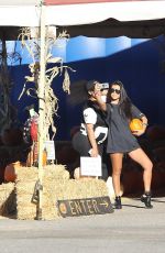 KOURTNEY KARDASHIAN and BLAC CHYNA at a Pumpkin Patch in Calabasas 10/14/2016