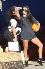 KOURTNEY KARDASHIAN and BLAC CHYNA at a Pumpkin Patch in Calabasas 10/14/2016