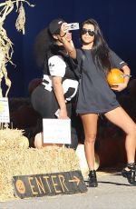 KOURTNEY KARDASHIAN and BLAC CHYNA at a Pumpkin Patch in Calabasas 10/14/2016