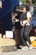 KOURTNEY KARDASHIAN and BLAC CHYNA at a Pumpkin Patch in Calabasas 10/14/2016
