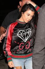 KOURTNEY KARDASHIAN at Catch LA in West Hollywood 10/13/2016