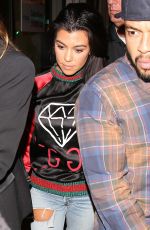 KOURTNEY KARDASHIAN at Catch LA in West Hollywood 10/13/2016