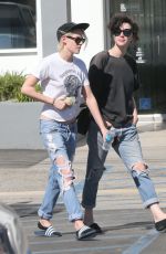 KRISTEN STEWART and ST VINCENT Out and About in Los Angeles 10/22/2016