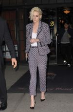 KRISTEN STEWART Leaves Her Hotel in New York 10/05/2016