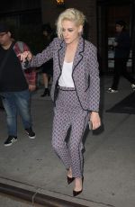 KRISTEN STEWART Leaves Her Hotel in New York 10/05/2016