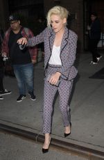 KRISTEN STEWART Leaves Her Hotel in New York 10/05/2016