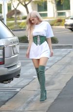 KYLIE JENNER in Short Dress Out in Los Angeles 10/17/2016