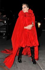 LADY GAGA Arrives at Her Apartment in New York 10/19/2016