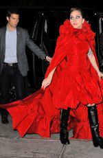 LADY GAGA Arrives at Her Apartment in New York 10/19/2016