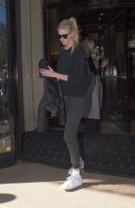 LARA STONE Leaves Her Hotel in Paris 10/03/2016