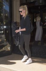 LARA STONE Leaves Her Hotel in Paris 10/03/2016