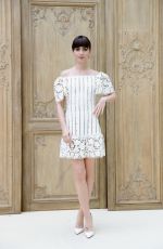 LILY COLLINS at Valentino Fashion Show at Paris Fashion Week 10/02/2016