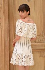 LILY COLLINS at Valentino Fashion Show at Paris Fashion Week 10/02/2016