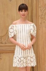 LILY COLLINS at Valentino Fashion Show at Paris Fashion Week 10/02/2016