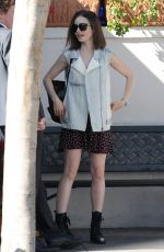 LILY COLLINS Out for Lunch in Beverly Hills 10/20/2016