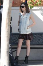 LILY COLLINS Out for Lunch in Beverly Hills 10/20/2016