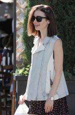 LILY COLLINS Out for Lunch in Beverly Hills 10/20/2016