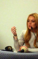 LINDSAY LOHAN at a Press Conference in Istanbul 10/11/2016
