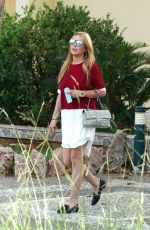 LINDSAY LOHAN Leaves Glyfada in Athen 10/15/2016