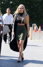 LINDSEY VONN on the Set of Extra TV in Los Angeles 10/10/2016