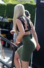 LINDSEY VONN on the Set of Extra TV in Los Angeles 10/10/2016