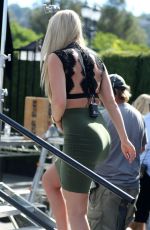 LINDSEY VONN on the Set of Extra TV in Los Angeles 10/10/2016