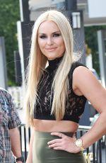 LINDSEY VONN on the Set of Extra TV in Los Angeles 10/10/2016