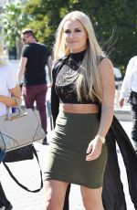 LINDSEY VONN on the Set of Extra TV in Los Angeles 10/10/2016